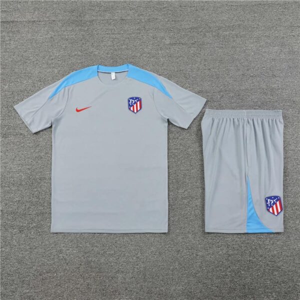 Atletico Madrid 2024-25 Grey Short Sleeve Training Kit - Image 3