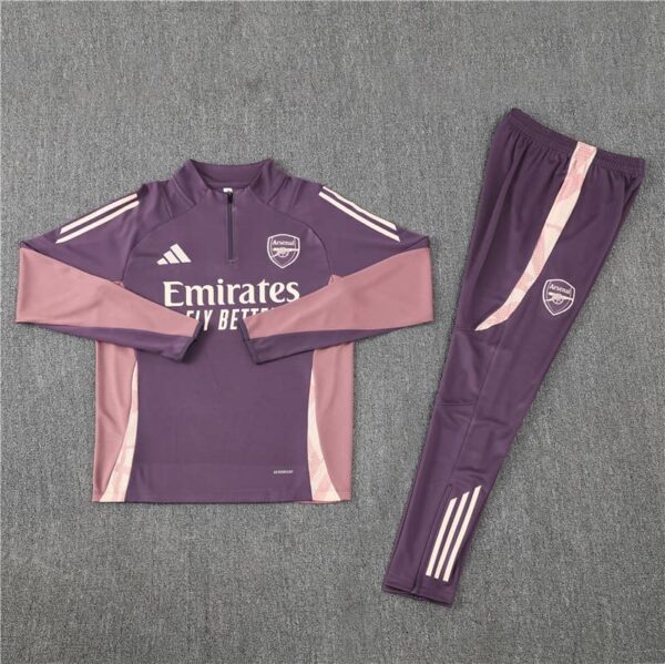 Arsenal 2024-25 Purple Half Zip Long Sleeve Training Kit - Image 3