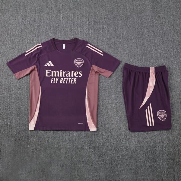 Arsenal 2024-25 Purple Short Sleeve Training Kit - Image 3