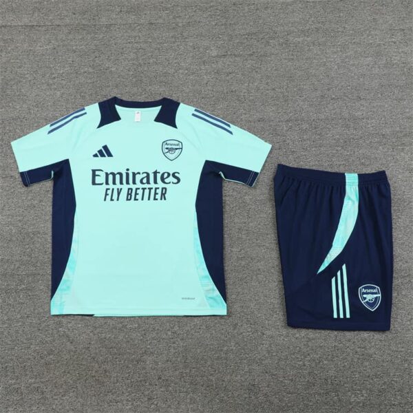 Arsenal 2024-25 Turquoise Blue Short Sleeve Training Kit - Image 3