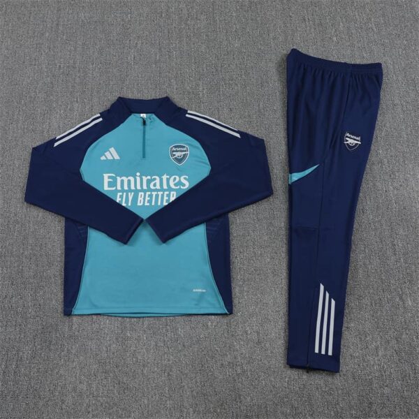 Arsenal 2025-26 Green Half Zip Long Sleeve Training Kit - Image 3