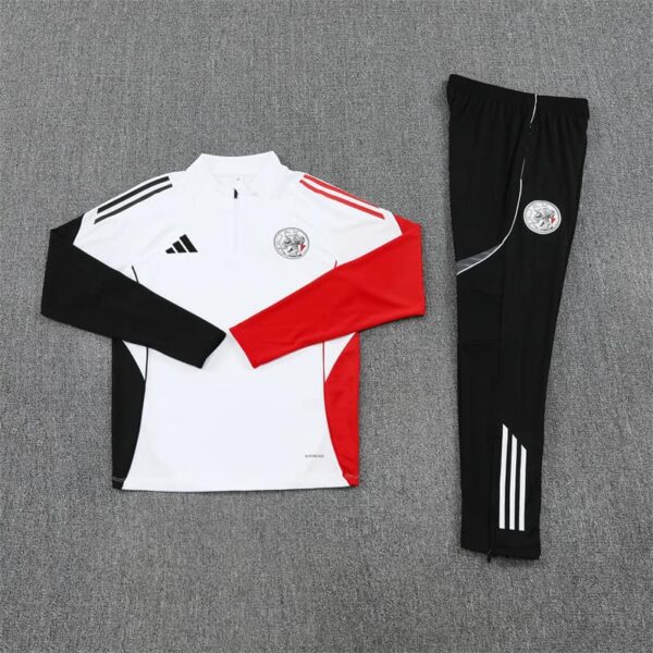 Ajax 2025-26 White Half Zip Long Sleeve Training Kit - Image 3