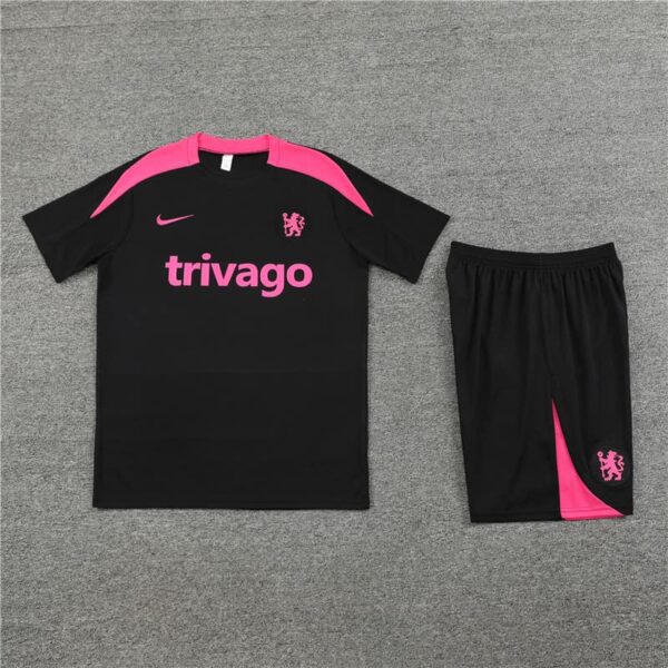 Chelsea 2024-25 Black Short Sleeve Training Kit - Image 3