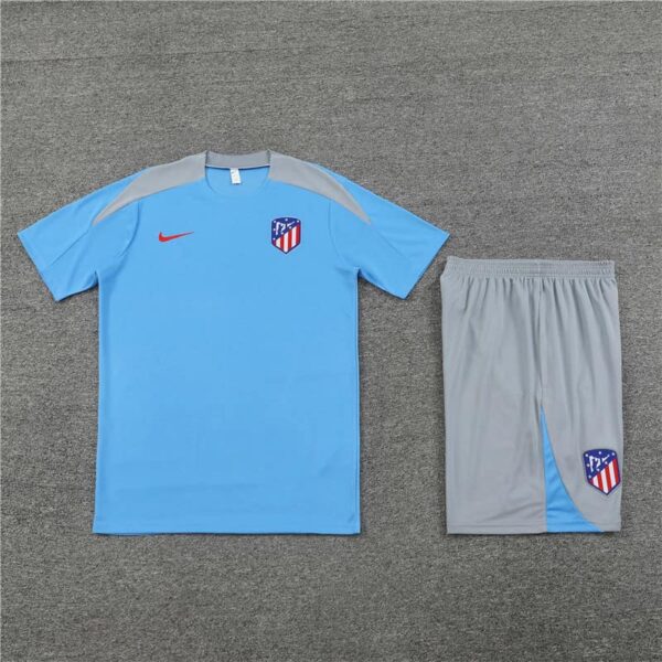 Atletico Madrid 2024-25 Light Blue Short Sleeve Training Kit - Image 3