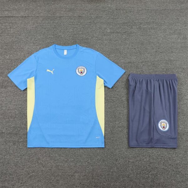 Manchester City 2024-25 Light Blue Short Sleeve Training Kit - Image 3