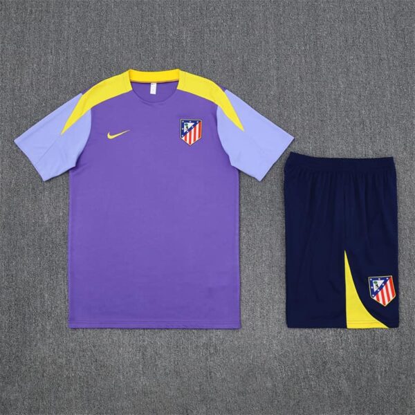 Atletico Madrid 2025-26 Purple Short Sleeve Training Kit - Image 3