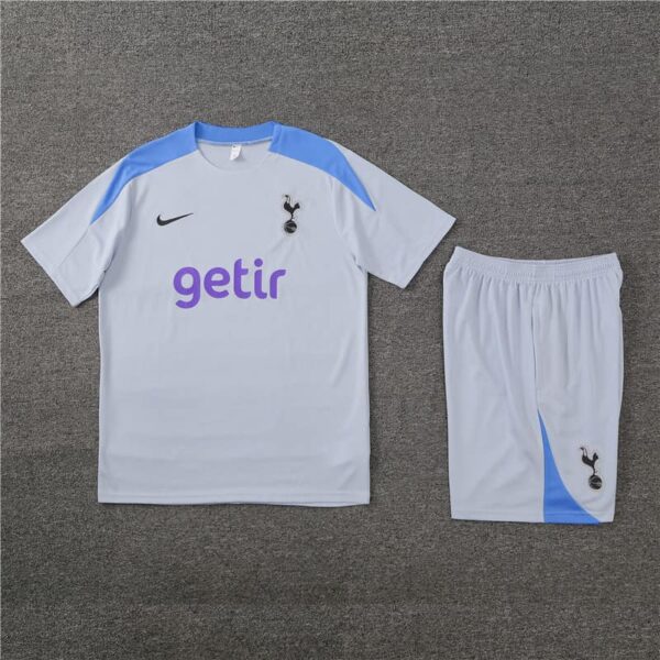 Tottenham Hotspur 2024-25 Light Grey Short Sleeve Training Kit - Image 3