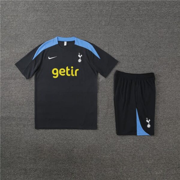 Tottenham Hotspur 2024-25 Dark Grey Short Sleeve Training Kit - Image 3