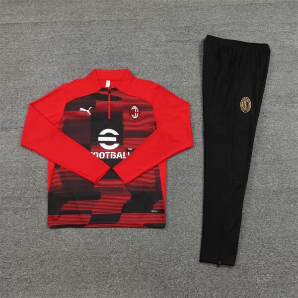 AC Milan 2024-25 Red (Camo Edition) Half Zip Long Sleeve Training Kit - Image 3