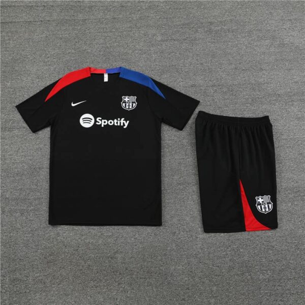 Barcelona 2024-25 Black Short Sleeve Training Kit - Image 3