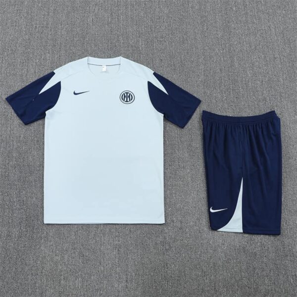 Inter Milan 2025-26 Light Grey Short Sleeve Training Kit - Image 3
