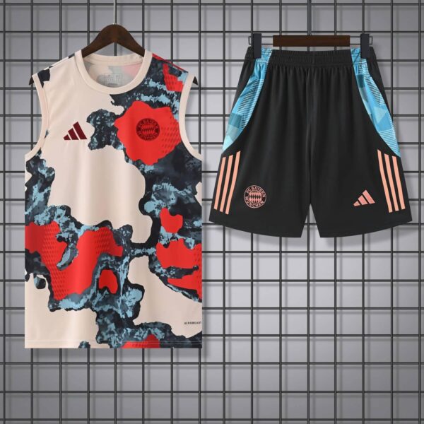Bayern Munich 2025-26 White Camo Vest Training Kit - Image 3
