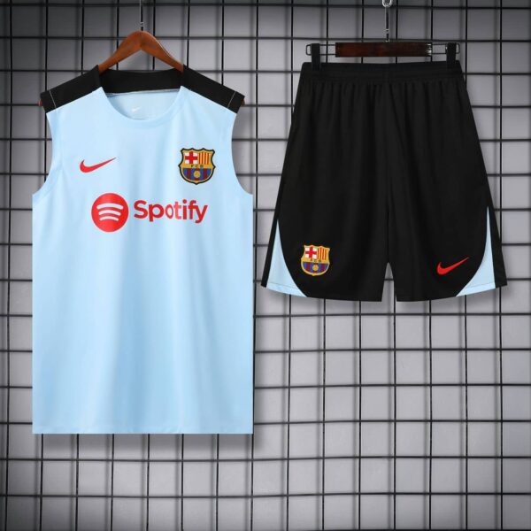 Barcelona 2024-25 Light Blue Vest Training Kit - Image 3