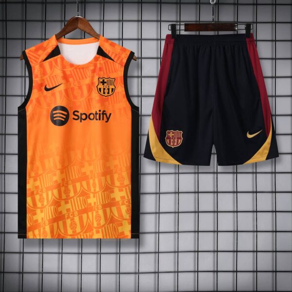 Barcelona 2024-25 Orange Vest Training Kit - Image 3