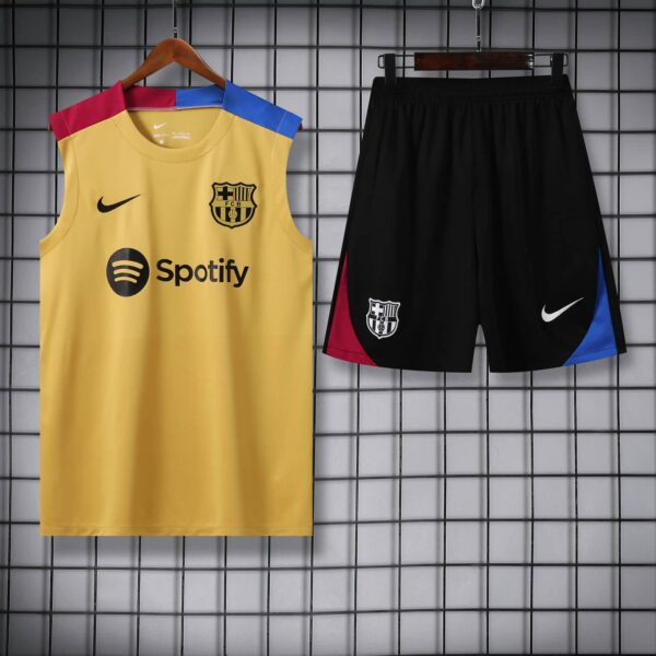 Barcelona 2024-25 Yellow Vest Training Kit - Image 3