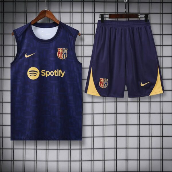 Barcelona 2025-26 Dark Blue with Gold Vest Training Kit - Image 3