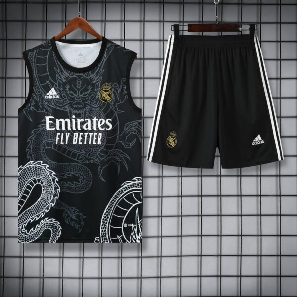 Real Madrid 2024-25 Grey Dragon Vest Training Kit - Image 3