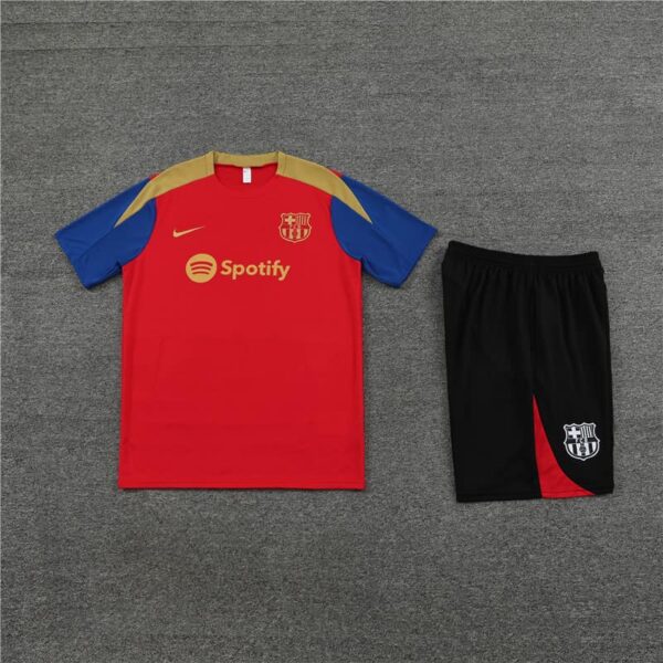 Barcelona 2024-25 Red Short Sleeve Training Kit - Image 3