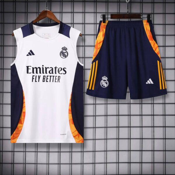 Real Madrid 2024-25 White Vest Training Kit - Image 3