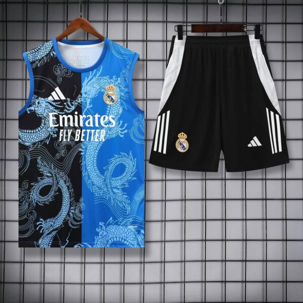 Real Madrid 2025-26 Blue Dragon Vest Training Kit - Image 3