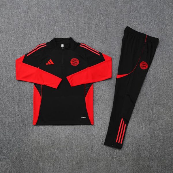 Bayern Munich 2025-26 Black Half Zip Long Sleeve Training Kit - Image 3
