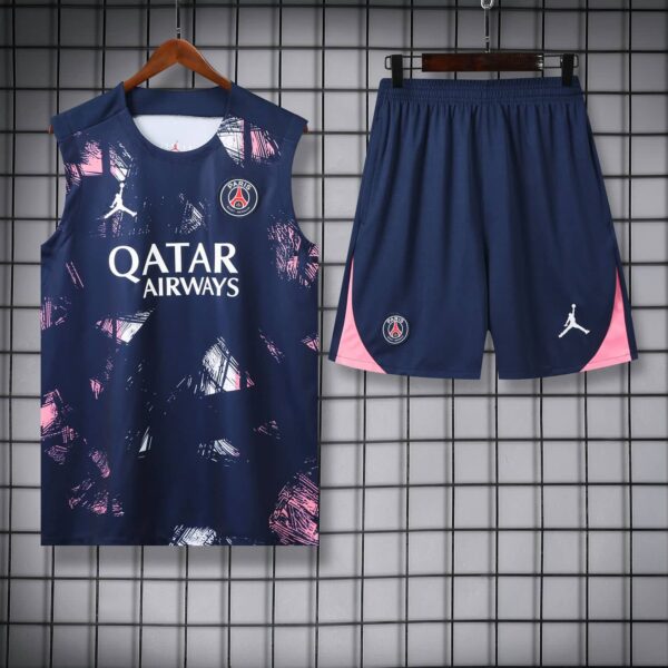 PSG Jordan 2024-25 Navy Pink (Pattern Edition) Vest Training Kit - Image 3