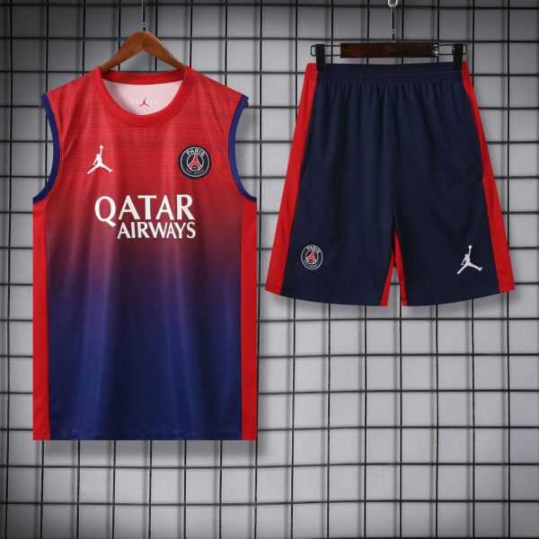 PSG Jordan 2024-25 Red Navy (Gradient Edition) Vest Training Kit - Image 3