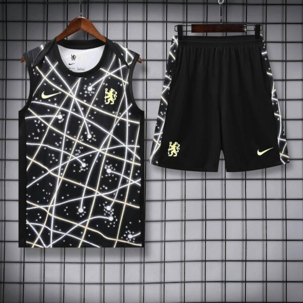 Chelsea 2025-26 Black Galaxy Vest Training Kit - Image 3