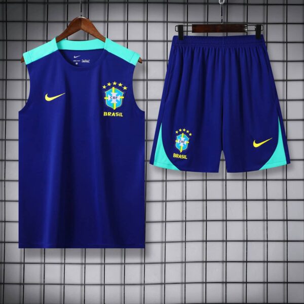 Brazil 2024-25 Blue and Green Vest Training Kit - Image 3