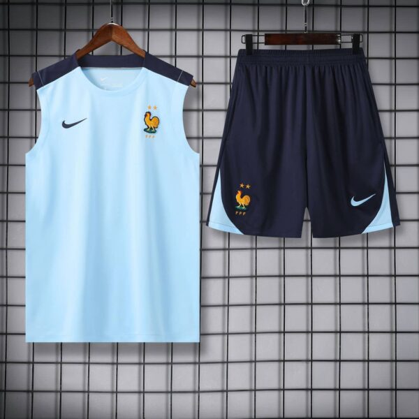 France 2025-26 Light Blue and Black Vest Training Kit - Image 3