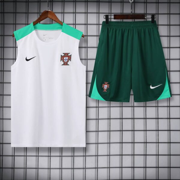 Portugal 2024-25 White & Green Vest Training Kit - Image 3
