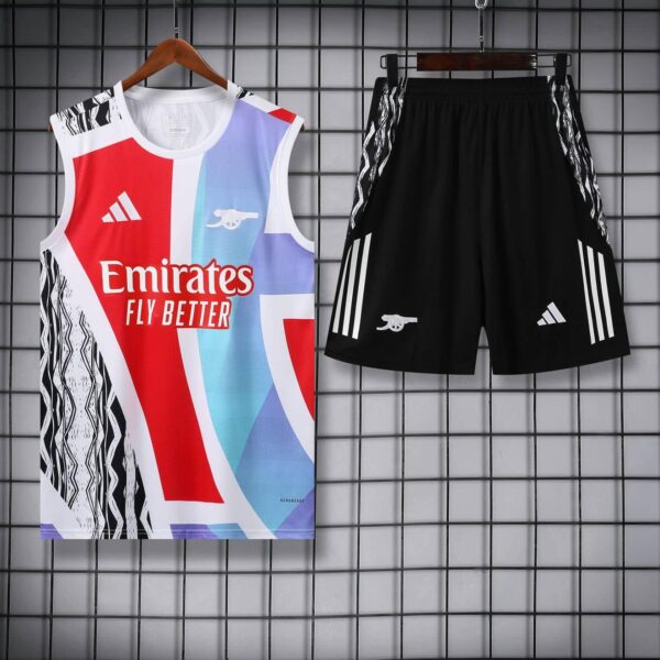 Arsenal 2025-26 Red Blue White (Pattern Edition) Vest Training Kit - Image 3