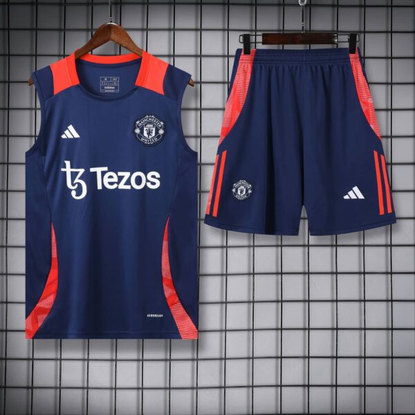 Manchester United 2024-25 Navy Red Vest Training Kit - Image 3