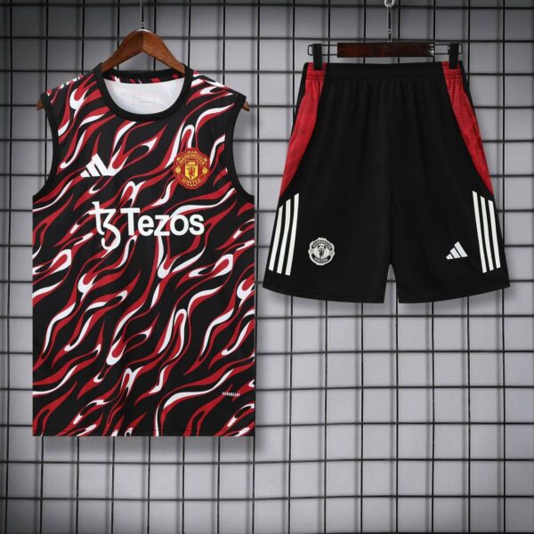 Manchester United 2025-26 Black Flame Vest Training Kit - Image 3