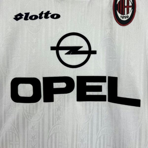 AC Milan 1997-98 White Away Retro Jersey - Image 3
