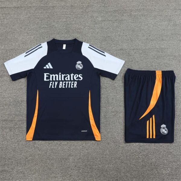 Real Madrid 2024-25 Royal Blue Short Sleeve Training Kit - Image 3