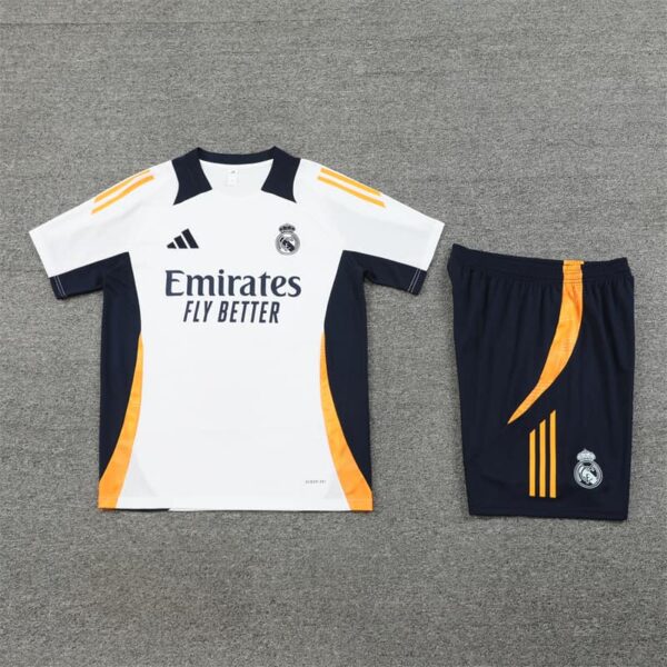 Real Madrid 2024-25 White Short Sleeve Training Kit - Image 3