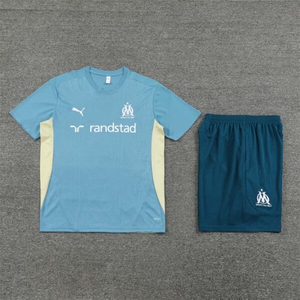 Marseille 2024-25 Lake Green Short Sleeve Training Kit - Image 3