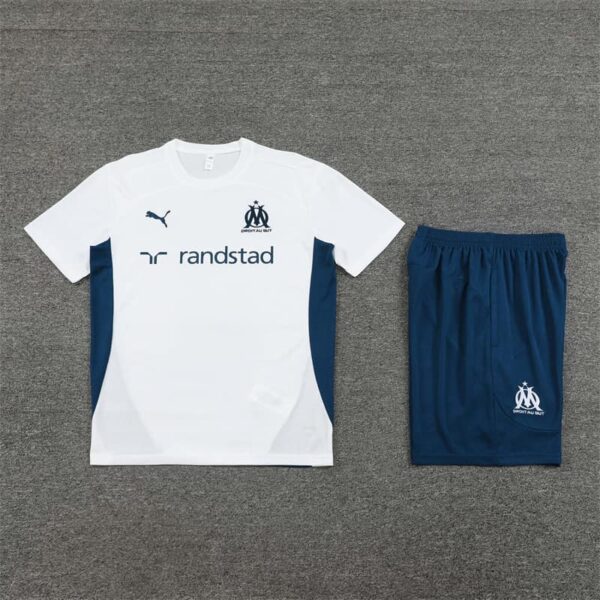 Marseille 2024-25 White Short Sleeve Training Kit - Image 3