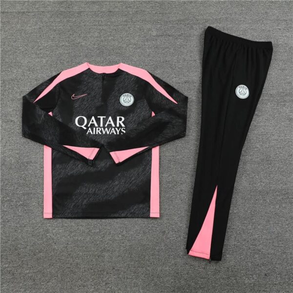 PSG 2024-25 Black (Camo Edition) Half Zip Long Sleeve Training Kit - Image 3