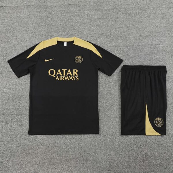 PSG 2024-25 Black Gold Short Sleeve Training Kit - Image 3