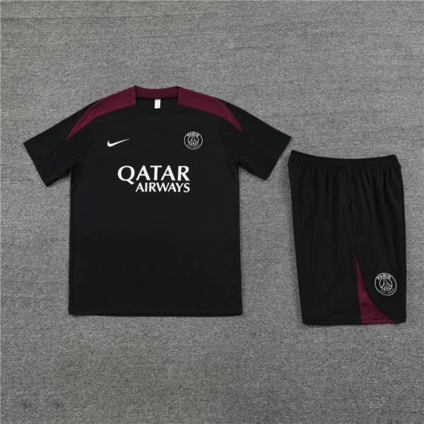 PSG 2024-25 Black Short Sleeve Training Kit - Image 3