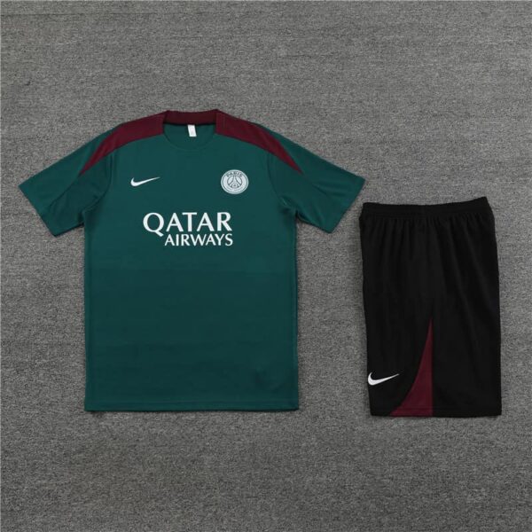 PSG 2024-25 Green Short Sleeve Training Kit - Image 3