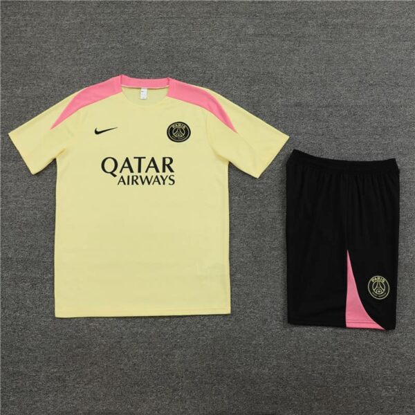 PSG 2024-25 Light Yellow Short Sleeve Training Kit - Image 3