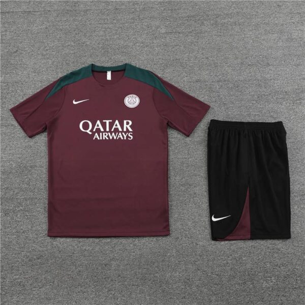 PSG 2024-25 Maroon Short Sleeve Training Kit - Image 3