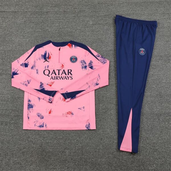 PSG Jordan 2024-25 Pink (Camo Edition) Half Zip Long Sleeve Training Kit - Image 3