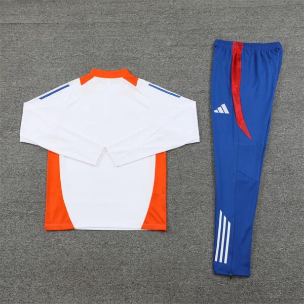 Japan 2024-25 White Half Zip Long Sleeve Training Kit - Image 4