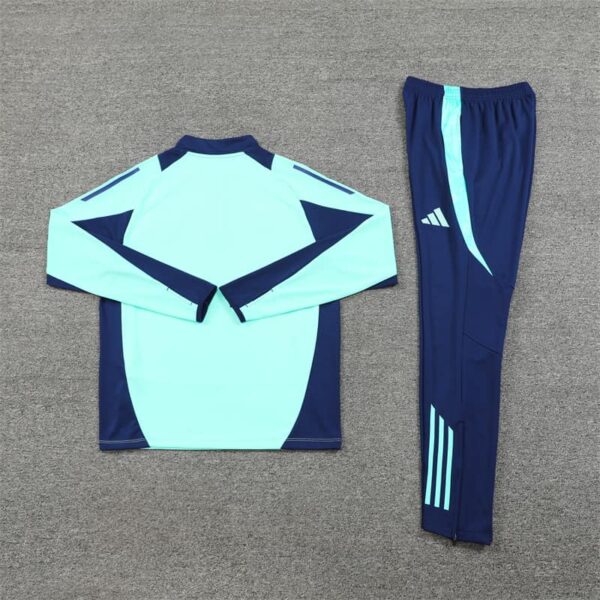 Arsenal 2024-25 Turquoise Blue Half Zip Long Sleeve Training Kit - Image 4