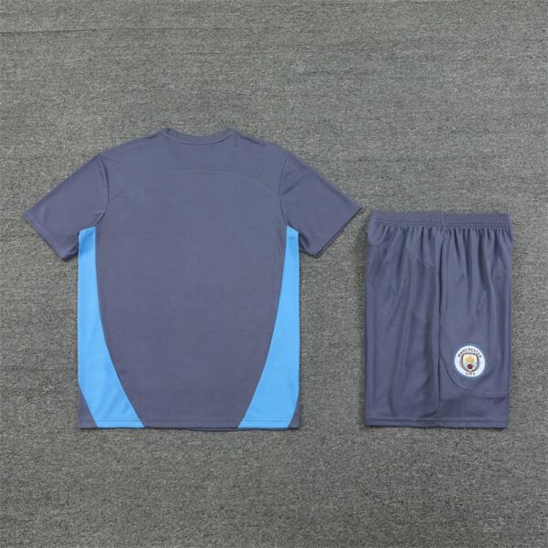 Manchester City 2024-25 Dark Grey Short Sleeve Training Kit - Image 4