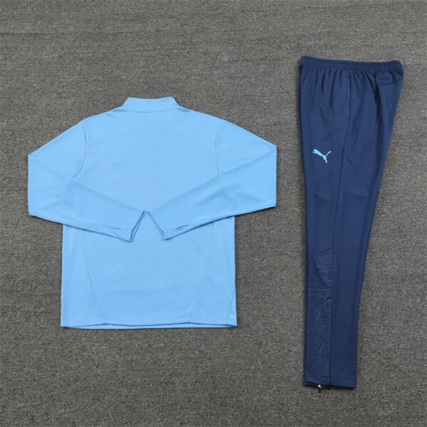 Manchester City 2024-25 Light Blue (Embossed Edition) Half Zip Long Sleeve Training Kit - Image 4